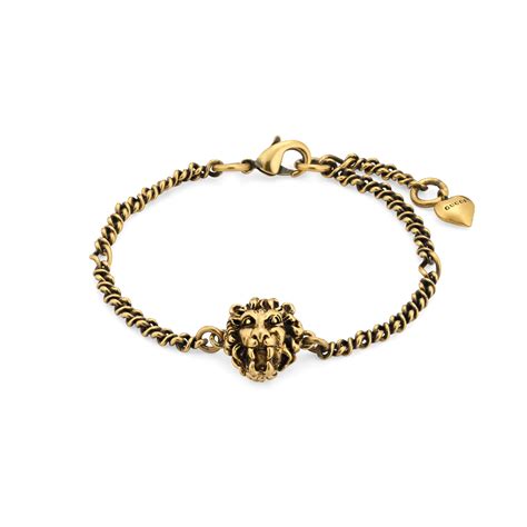 gucci lion bracelet|bracelet gucci marina chain.